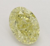 3.35 ct, Yellow-VS2, Oval cut Diamond