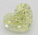 3.31 ct, Yellow-VS2, Heart cut Diamond