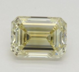 3.04 ct, Lt. Brn. Yellow-VS1, Emerald cut Diamond