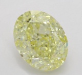 3.27 ct, Yellow-VS1, Oval cut Diamond