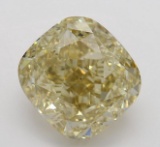 4.07 ct, Brown Yellow-VS1, Cushion cut Diamond