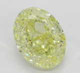 6.54 ct, Yellow-VS1, Oval cut Diamond