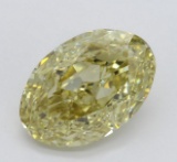 5.57 ct, Brown Yellow-VS1, Oval cut Diamond