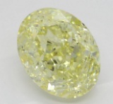 8.56 ct, Yellow-VS2, Oval cut Diamond