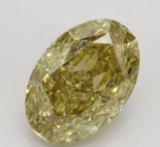 6.12 ct, Brown Yellow-VS1, Oval cut Diamond