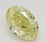 4.20 ct, Yellow-VS2, Oval cut Diamond