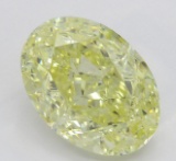 3.51 ct, Yellow-VS2, Oval cut Diamond