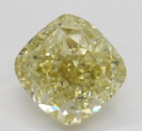 3.07 ct, Brown Yellow-VS1, Cushion cut Diamond