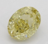 5.07 ct, Yellow-VS1, Oval cut Diamond