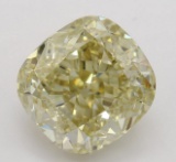 4.04 ct, Brown Yellow-VS1, Cushion cut Diamond