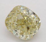 3.51 ct, Brown Yellow-VVS2, Cushion cut Diamond