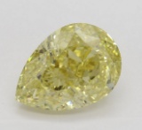 4.31 ct, Yellow-VS2, Pear cut Diamond