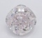 3.18 ct, Lt. Pink Color/IF, Cushion cut Diamond