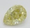 4.02 ct, Yellow/VS2, Pear cut Diamond