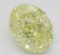 8.56 ct, Yellow/VS2, Oval cut Diamond