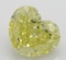 14.02 ct, Yellow/SI2, Heart cut Diamond