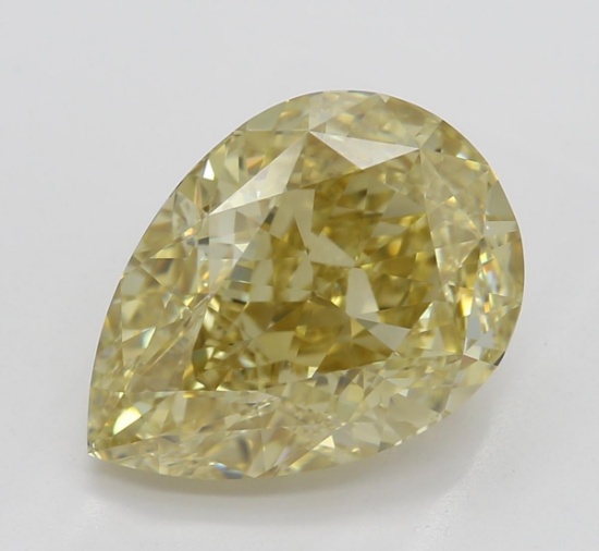 3.02 ct, Brown Yellow/VVS2, Pear cut Diamond
