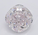 3.18 ct, Lt. Pink Color/IF, Cushion cut Diamond