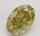 6.12 ct, Brown Yellow/VS1, Oval cut Diamond