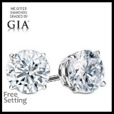 5.20 ct Round cut Diamond Pair