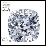 3.59 ct, Color D/VVS1, Cushion cut Diamond