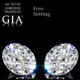 4.07 ct Round cut Diamond Pair