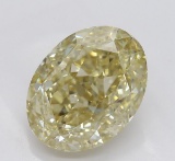 2.20 ct, Brown Yellow/VS2, Oval cut Diamond