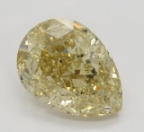 2.71 ct, Brown Yellow/VVS1, Pear cut Diamond