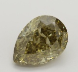 3.30 ct, Brown-Yellow/VS2, Pear cut Diamond