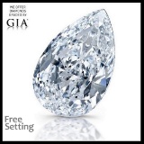 3.38 ct, Color D/FL, Pear cut Diamond