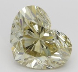 6.03 ct, Lt. Brown Yellow/VS2, Heart cut Diamond