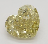 5.52 ct, Brown Yellow/VS1, Heart cut Diamond