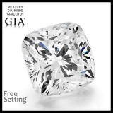 4.01 ct, Color D/VVS2, Cushion cut Diamond