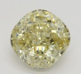 3.57 ct, Brown Yellow/VS2, Cushion cut Diamond