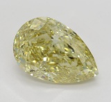 5.01 ct, Brown Yellow/VS1, Pear cut Diamond