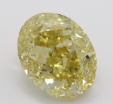 21.52 ct, Brown Yellow/VS2, Oval cut Diamond