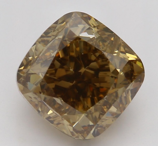 2.30 ct, Yellow Brown/VS1, Cushion cut Diamond