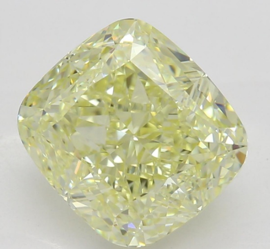 2.53 ct, Lt. Yellow/IF, Cushion cut Diamond