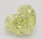 3.50 ct, Yellow/VVS1, Heart cut Diamond