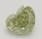 2.73 ct, Gray Grn. Yellow/VS1, Heart cut Diamond