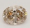 3.11 ct, Orange-Bn./VS2, Oval cut Diamond