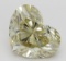 6.03 ct, Lt. Bn. Yellow/VS2, Heart cut Diamond