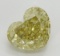 3.72 ct, Bn. Yellow/VS1, Heart cut Diamond