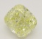 2.17 ct, Yellow/VVS2, Cushion cut Diamond