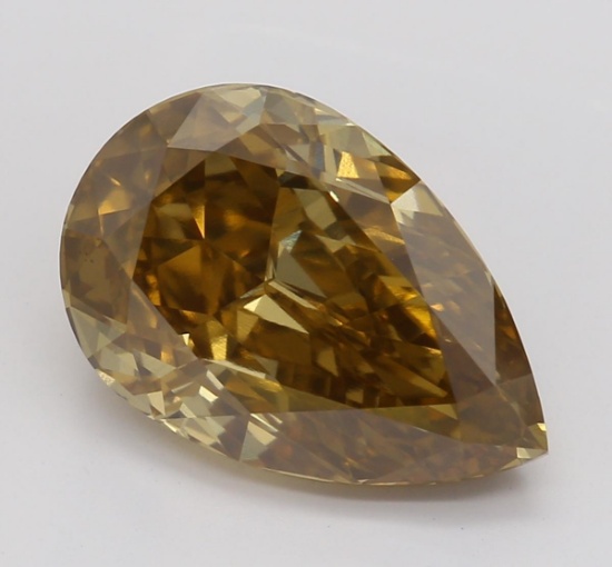 2.46 ct, Yellow Bn./VS1, Pear cut Diamond