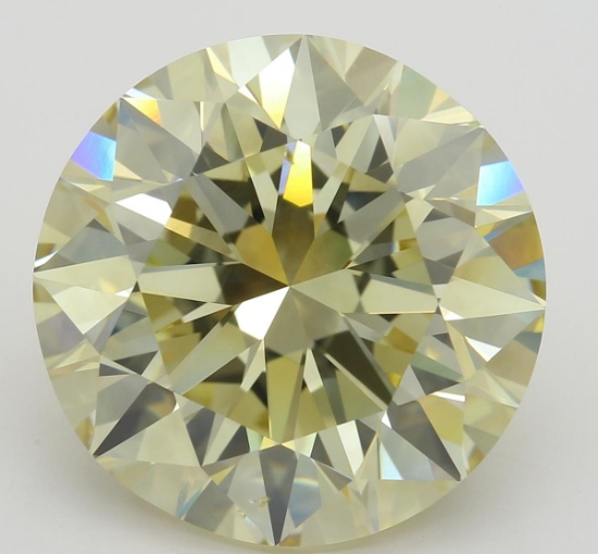 10.03 ct, Lt. Bn. Yellow/VS2, Round cut Diamond