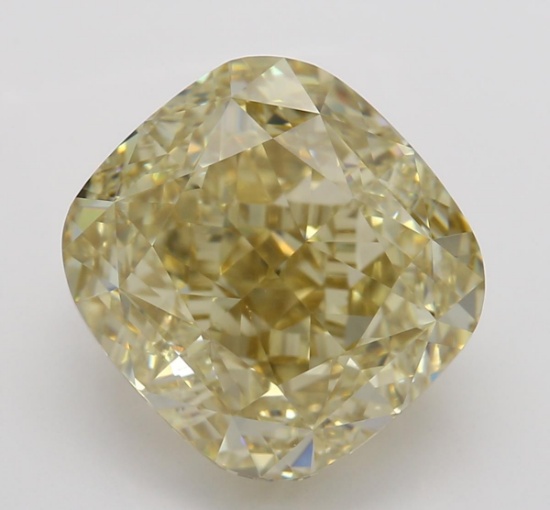 4.07 ct, Bn. Yellow/VS1, Cushion cut Diamond