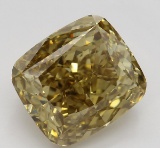 3.21 ct, Bn. Yellow/VVS1, Cushion cut Diamond