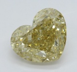 2.80 ct, Bn. Yellow/VS1, Heart cut Diamond