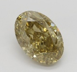 2.16 ct, Bn. Yellow/VS1, Oval cut Diamond